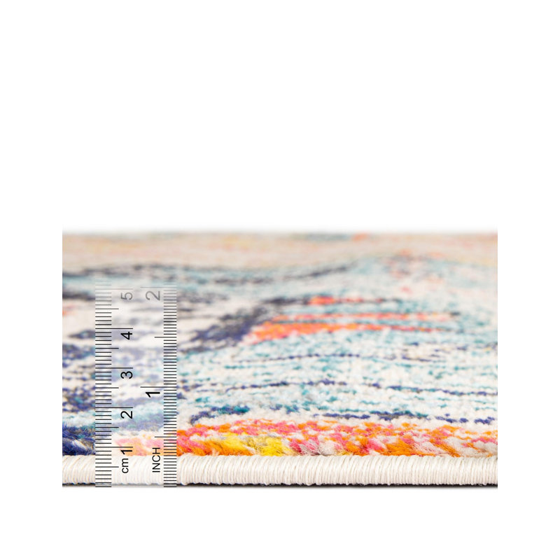 Ector Washable Abstract Indoor Rug, Rectangle 2' x 3'1"
