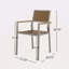 Chaises en bois de corail Cape avec ensemble repas (ensemble de 2)