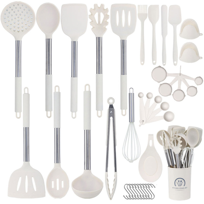 Living And Home Utensil Set, Beige White