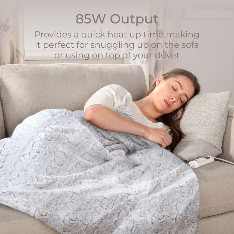 Carmen Electric Heated Throw, White