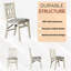 Ensemble de 2 chaises de cuisine Plano avec siège en polyester, dossier 3-X, finition lin blanc-1738020644