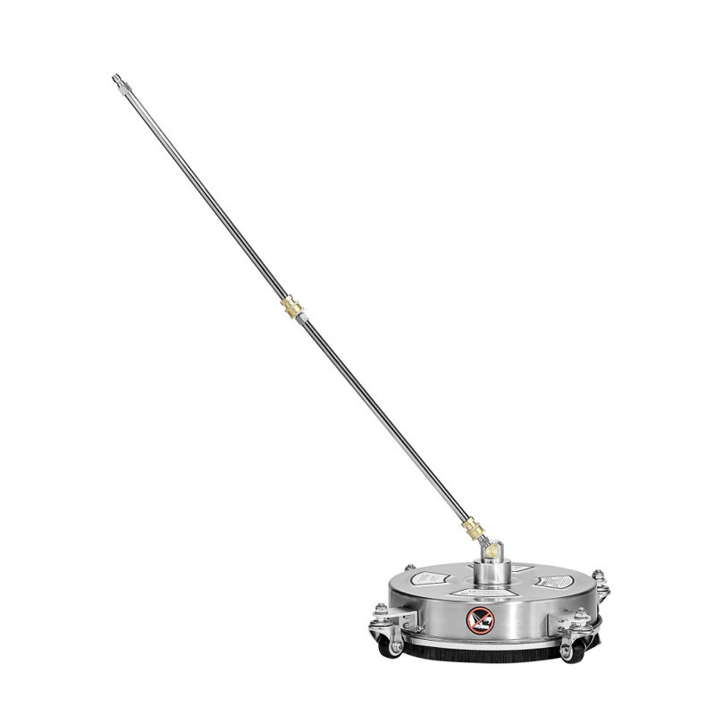 14" Pressure Washer Surface Cleaner 4 Wheels 4000 Max PSI 2 Extended Wands