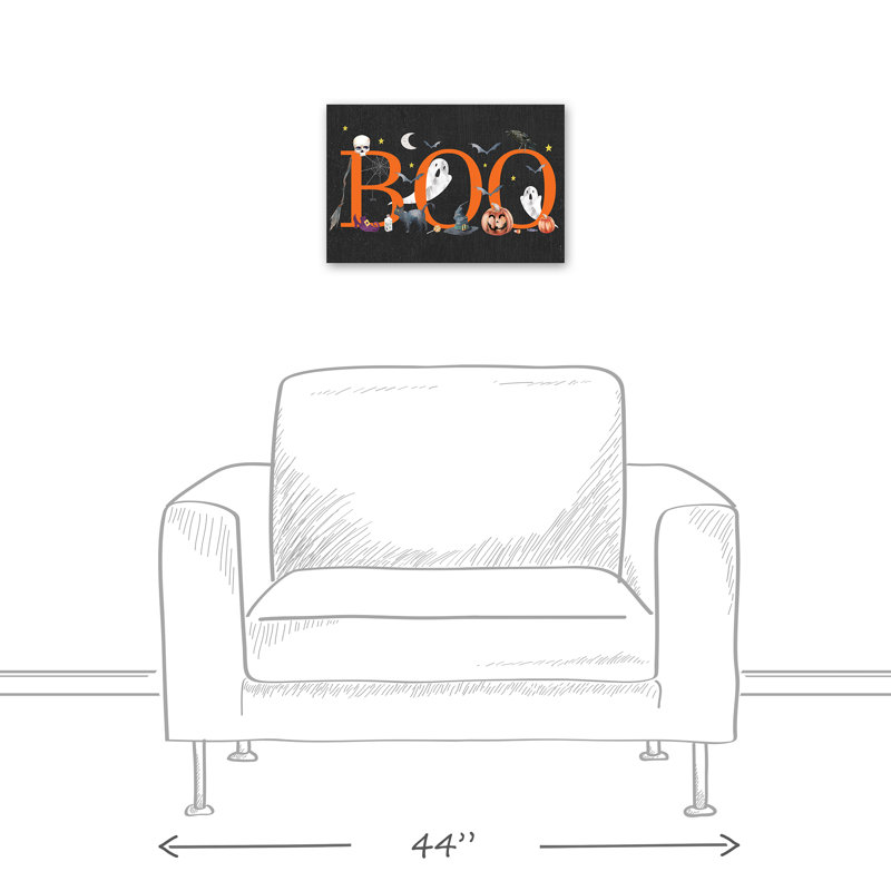 «Boo Halloween», reproduction d'icônes sur toile