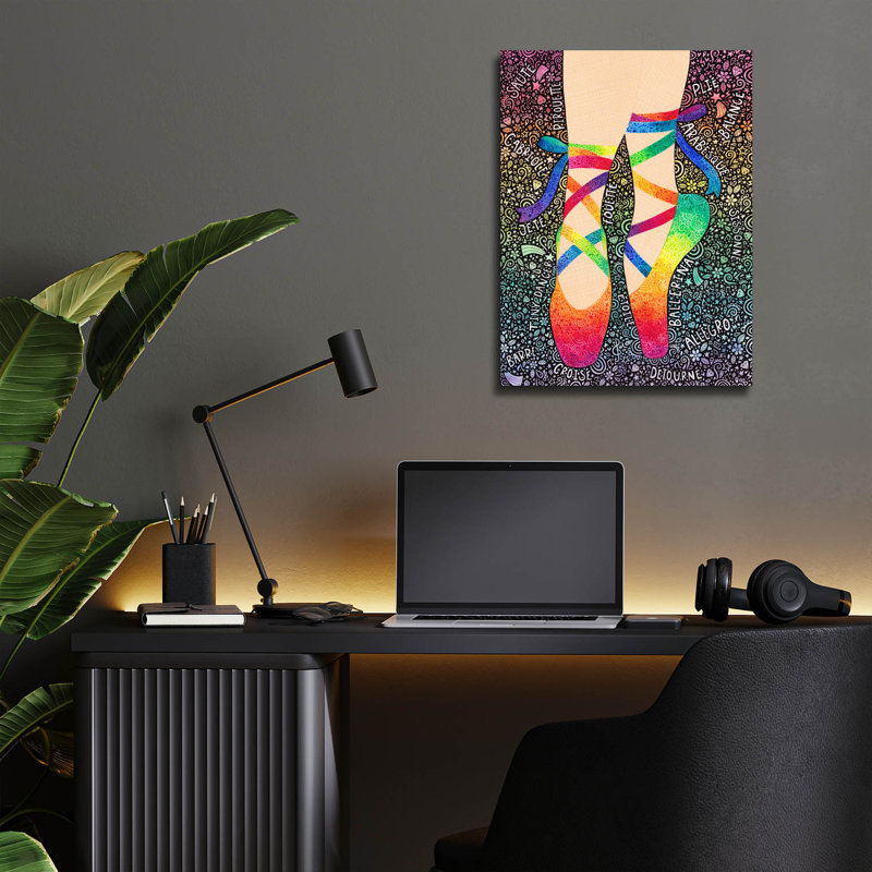 Art mural en verre acrylique Rainbow Ballet, H 16 po x l 12 po x P 0,13 po