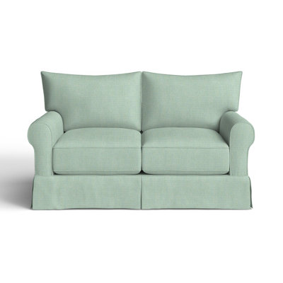 Wayfair Custom Upholstery Amari 65" Rolled Arm Slipcovered Loveseat with Reversible Cushions