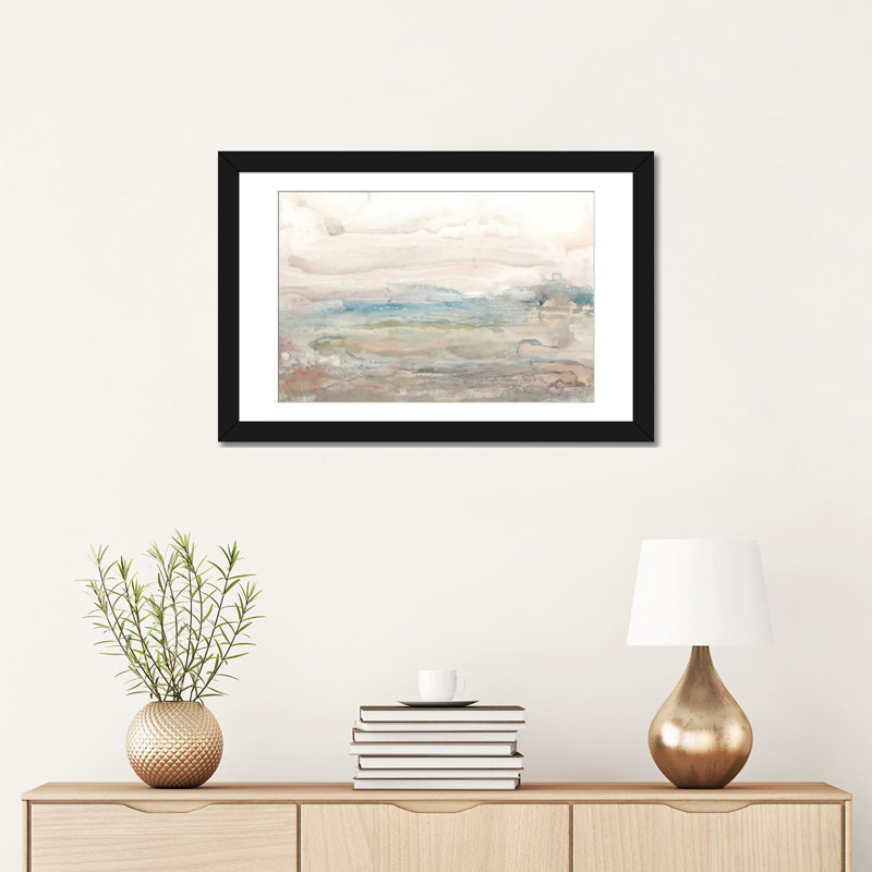 High Desert I - reproduction d'art murale - papier d'art encadré, H 16 po x l 24 po, Noir