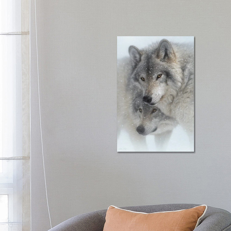 Wild Devotion - Gray Wolves, Canvas, 26" H x 18" W x 1.5" D