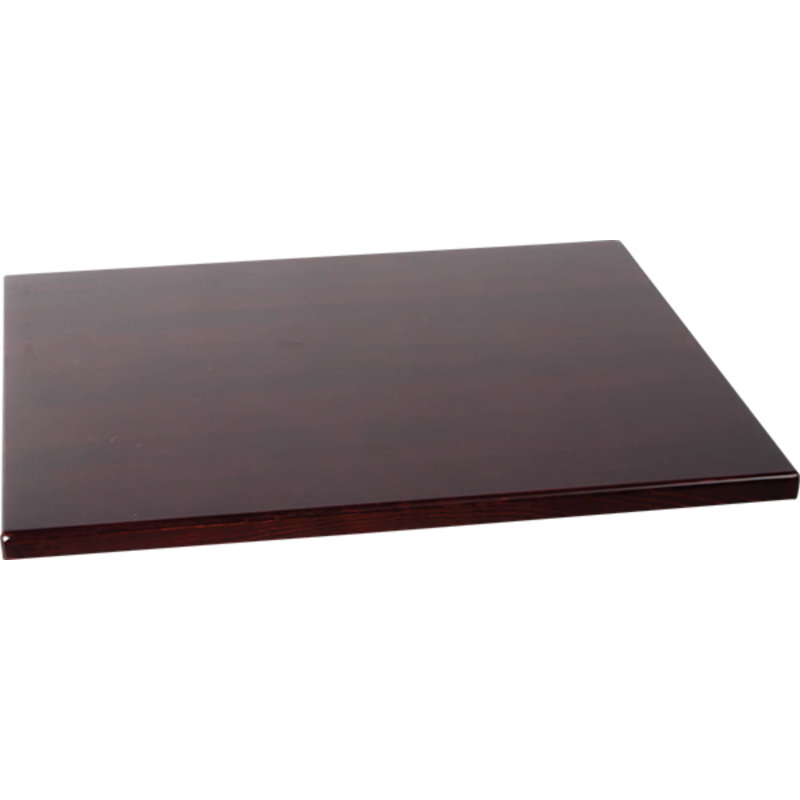 Plateau de table rectangulaire biseauté, P 24 po x L 30 po, Acajou foncé