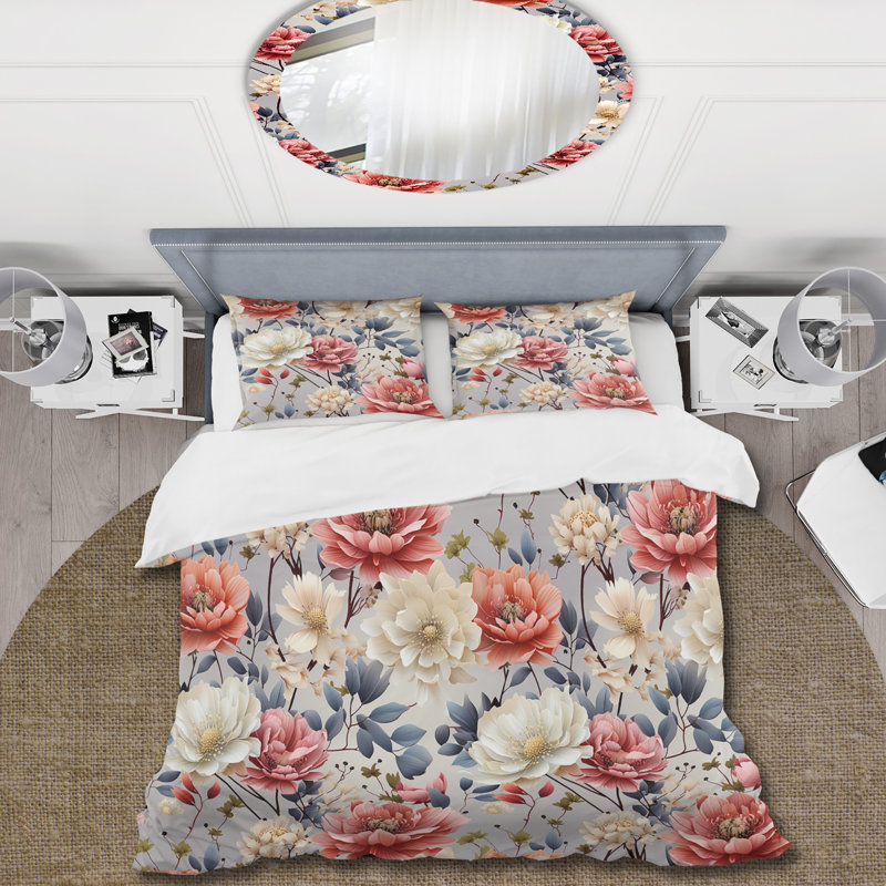 Ensemble de housse de couette Ikebana japonaise, Housse de couette pour grand lit et 2 taies décor