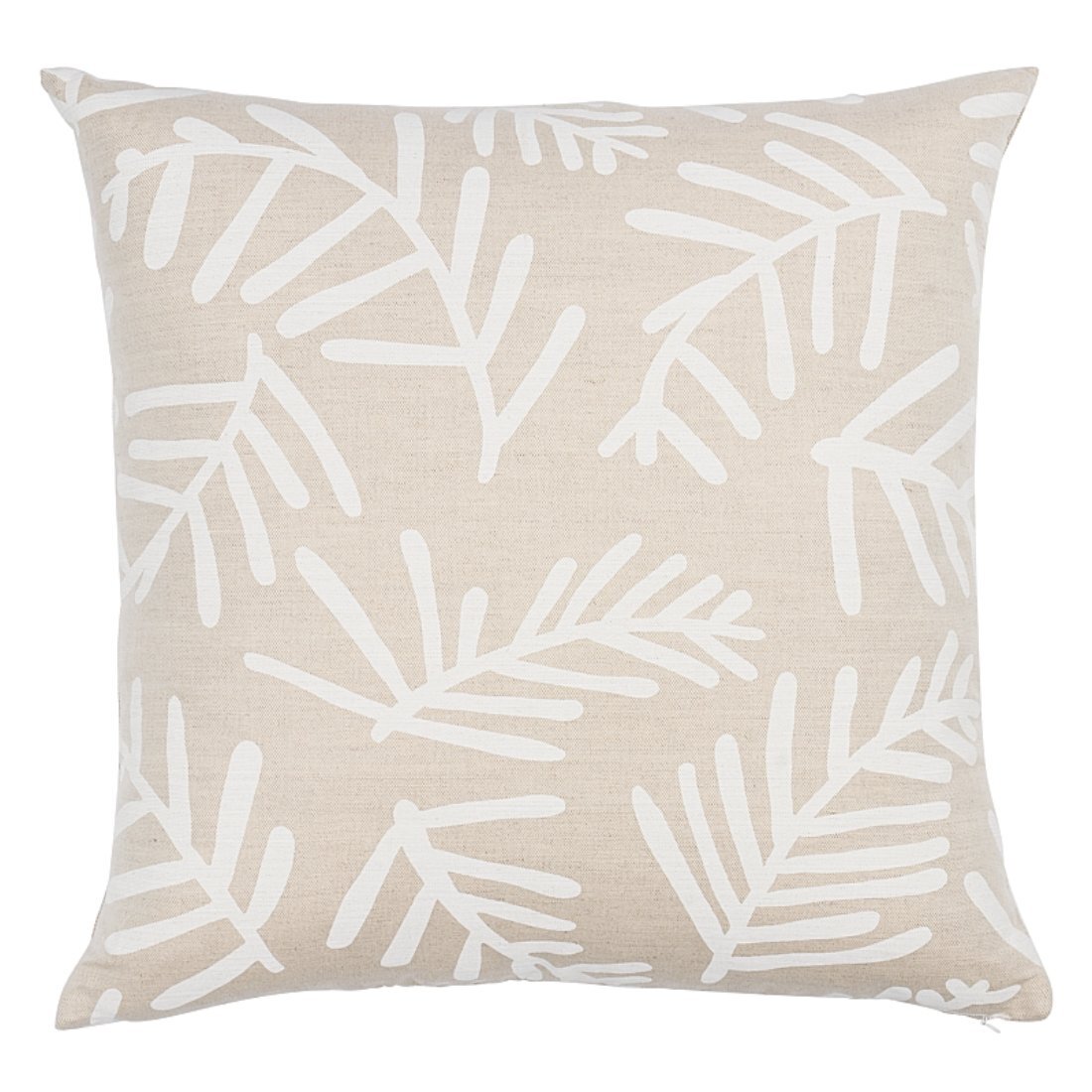 Tiah Cove Blue Leaf Floral Throw Pillow