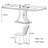 Household small rectangular dining table set-110959992