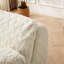 Plancher pivotant ergonomique en velours côtelé blanc, emballage à compression complète, excellente rétention de la chaleur, pour fauteuil de lecture en velours côtelé, pivotant à 360 degrés, doux et résistant