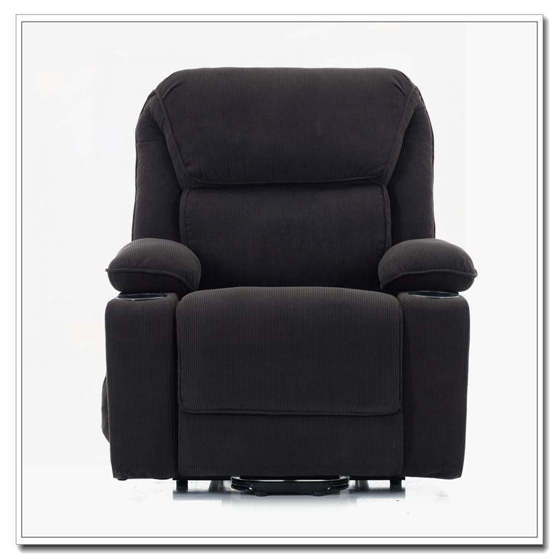 Fauteuil inclinable à télécommande chauffant et chauffant, Noir
