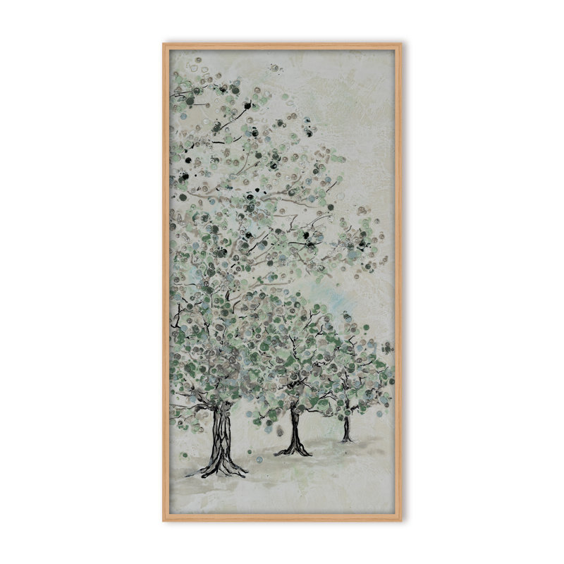 Nature Inspired "Dappled Canopy" Canvas Wall Art By , 24" H x 12" W, Framed Canvas, White