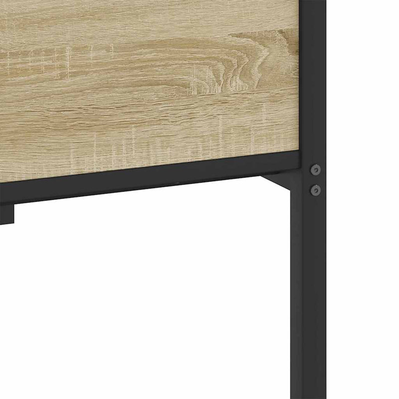 Bed Frame Without Mattress Engineered Wood, Sonoma Oak, Small Single (2'6)