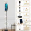 Lampe sur pied en marbre doré aux lignes sarcelle à intensité variable moderne avec télécommande et pédale abat-jour abat-jour grand poteau d'angle pour le salon, la chambre et le bureau