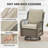 3 Pieces Outdoor Swivel Rocker Chair Set Of 2 With Small Side Table, 360-Degree Swivel Rocking Chair-655032035-655032036