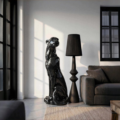 Statue en cristal Jaguar - Sculpture droite