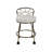 Elegant White 16" Vanity Stool with Rolling Casters-545569984