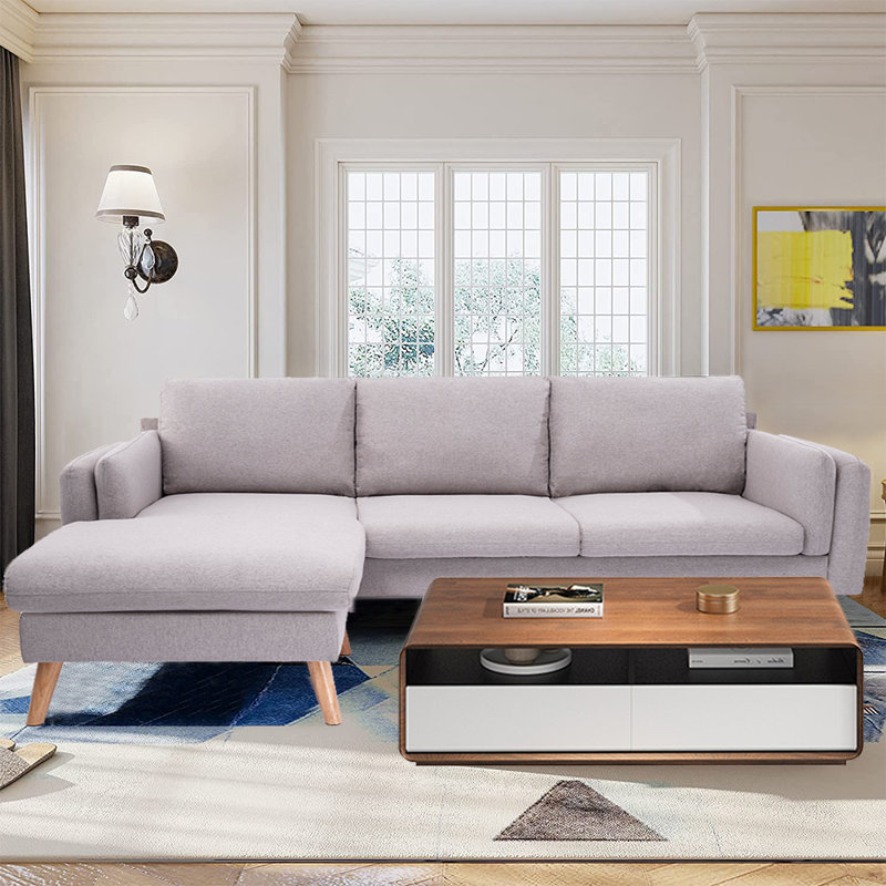 Upholstered 76 " L-Shaped Sofa & Chaise