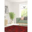 Tapis unique en laine noué à la main 3 pi 2 po x 4 pi 10 po nouvel âge Flye en rouge foncé / noir