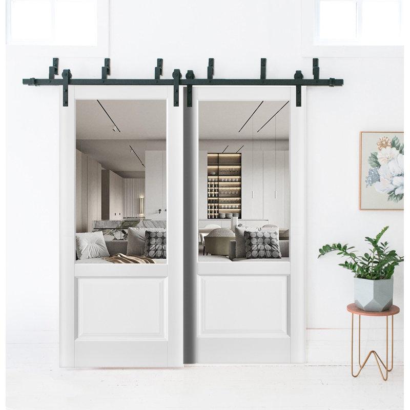 Portes coulissantes en verre transparent Lucia, L 72 po x H 80 po