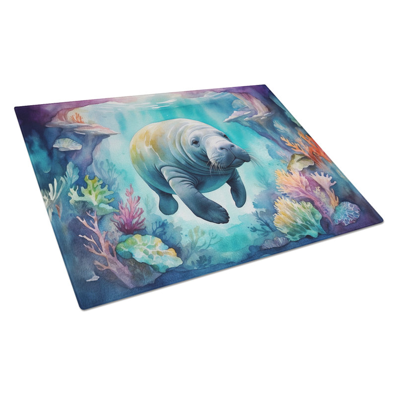 Lamantin dans une planche à découper en verre Dreamscape