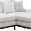 Canapé modulaire Valiant en chenille ivoire avec 4 coussins Valiant
