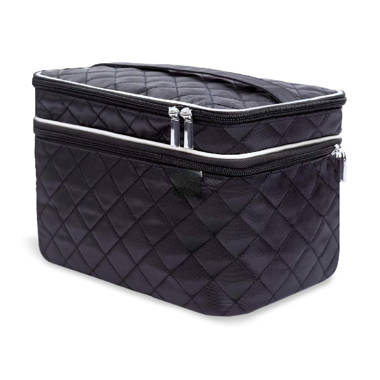  Reggalle Travel Waterproof/Cosmetic Make up Bag, Large Capacity  PU Leather, Women Portable Toiletry Travel Storage Accessories Pouch/Case  Bag With Handle Divider Beauty Makeup Organizer (Black) : Beauty & Personal  Care