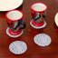 Polyester Round 4 Piece Coaster Set