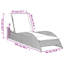  Chaise longue avec coussin 23,6 po x 80,7 po x 28,7 po brun-374538619-374538596