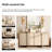 Maisonet Modern Sideboard Buffet Cabinet With 8 Doors, Multifunctional Sideboard With Large Storage And T-Shaped Legs, Coffee Bar Cabinet Storage Cabinet For Kitchen, Dining Living Room-114234509