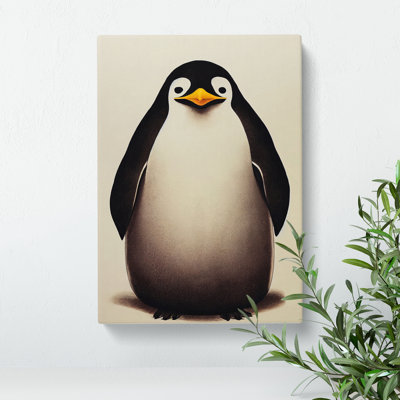 Sitting Penguin - Wrapped Canvas