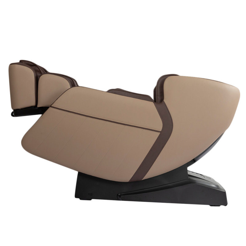 Fauteuil de massage inclinable électrique en similicuir, Similicuir brun