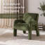 Fauteuil d'appoint moderne en velours COLAMY AURA, fauteuil lounge rembourré, vert, ensemble de 1-137137828