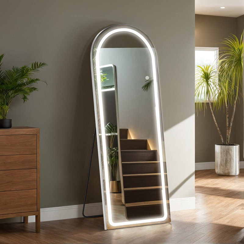Miroir sur pied pleine longueur avec lumières DEL Belspring Mirror, 63 po x 20 po