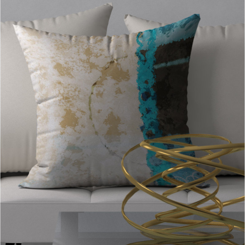 Housse de coussin décorative carrée raffinée Debonair, 24 po x 24 po