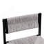Ensemble gris de 2 tabourets de bar tissés à la main avec chaises de bar à hauteur de comptoir