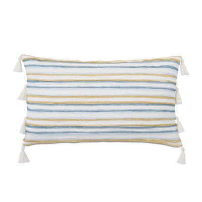 Aoki Tassels Linen Reversible Throw Pillow