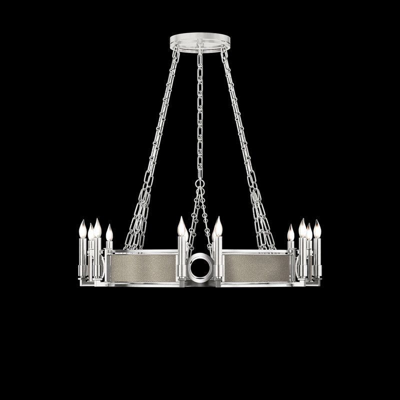 Mirage 12 - Light Chandelier, Coco/Silver/Nickel