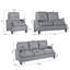 Ensemble de canapé moderne et confortable, canapé modulaire en tissu de polyester pour appartement, canapé chic 3 places + canapé 2 places + fauteuil d'appoint