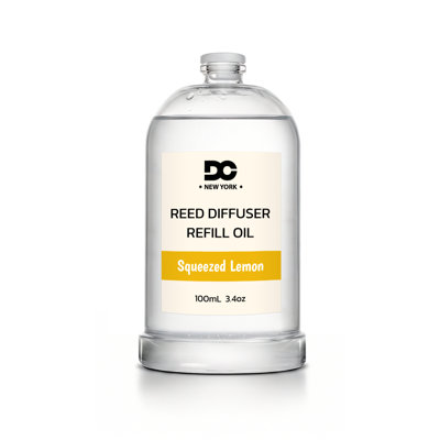 Squeezed Lemon Reed Diffuser Refill Oil, Home Fragrance for Reed Diffusers