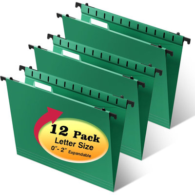 12-pack Vgreen Extra Capacity Hanging File Folders
