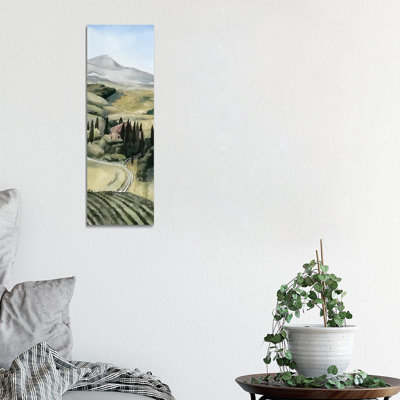 Watercolor Tuscany I by Grace Popp - Wrapped Canvas Panoramic Painting