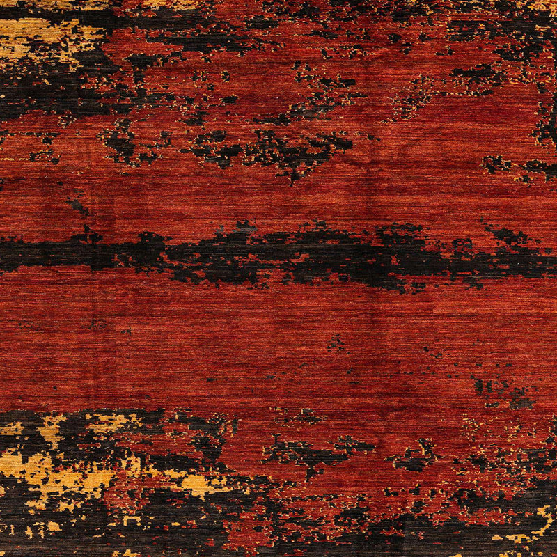 Tapis abstrait moderne 3318, Carré 6 pi