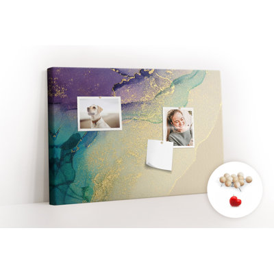 Wall Mounted bulletin board print wall art notice boards for office corkboard Marble abstraction