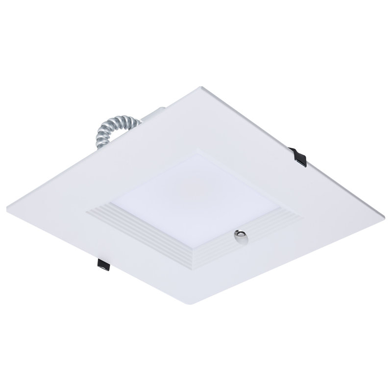 38W Field Selectable LED 10-Inch Commercial Downlight Dual Dimming Integrated Emergency Driver Square 120-277V