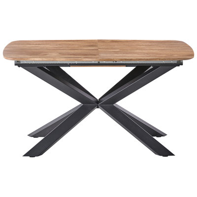 Extendable Metal Base Dining Table