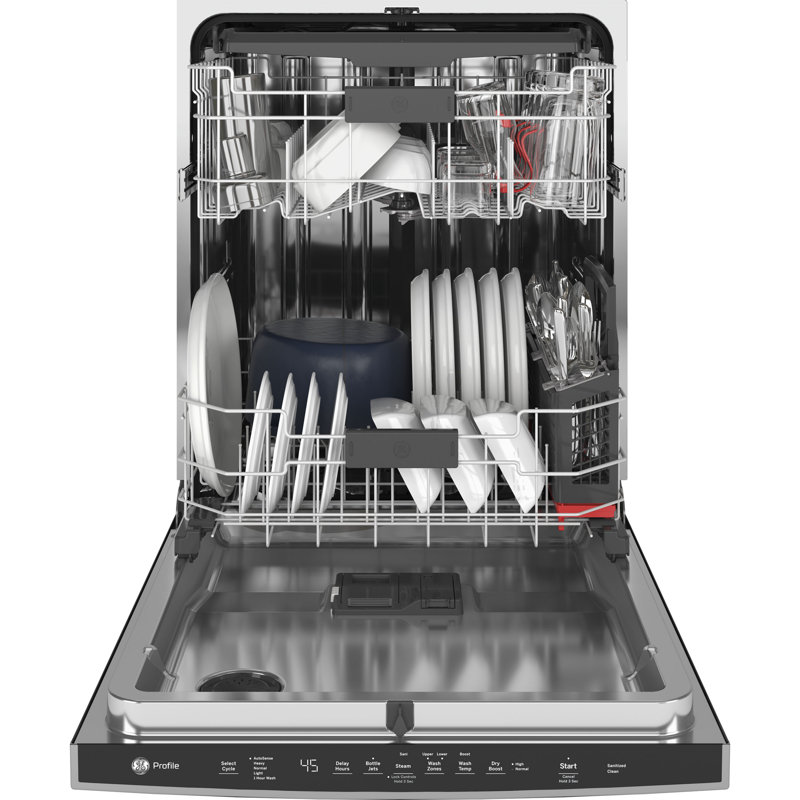 24" 45 dBA Built-in Fully Integrated Dishwasher With Hidden Controls, Black Stainless