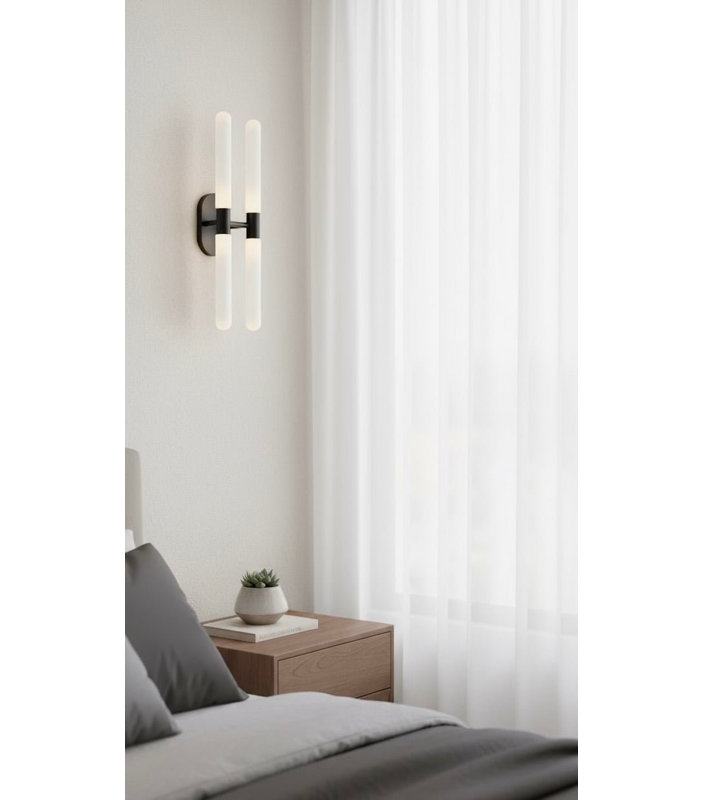 Applique murale double en verre Strion, 2, 15.3" H x 6" W x 3" D